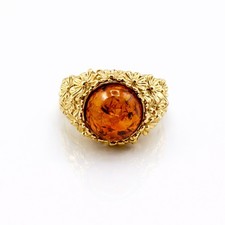 Anello argento 925 dorato con