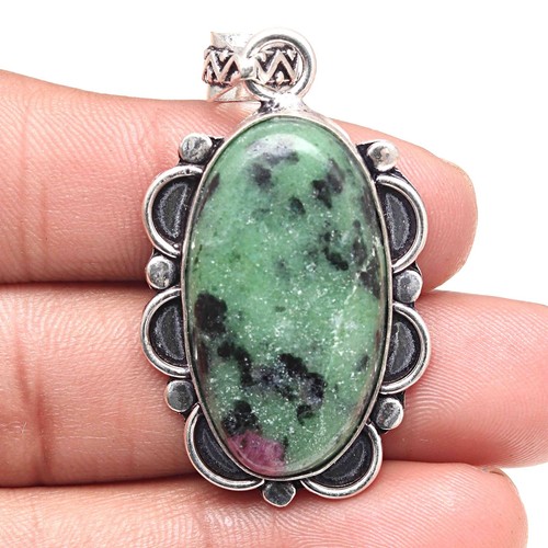 Ciondolo rubino zoisite - zoisite, gemma