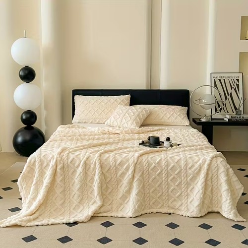 Coperta plaid sherpa pile - coperta,