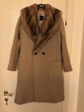 CAPPOTTO WEEKEWND MAX MARA BEIGE COLLO VISONE APPLICATO TG. 44