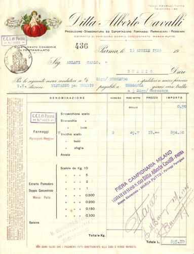 1926 parma ditta alberto - ditta,
