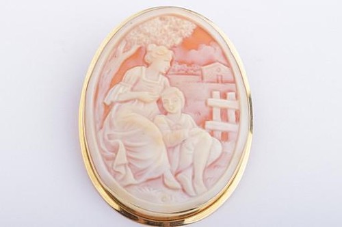 Spilla gemma ago cammeo - spilla,
