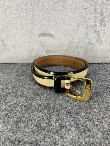 Cintura moschino pelle nera - moschino,