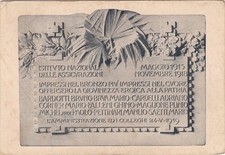 Militari - 1919 I.N.A. targa per i Caduti nella 1a Guerra  tra impiegati e ...