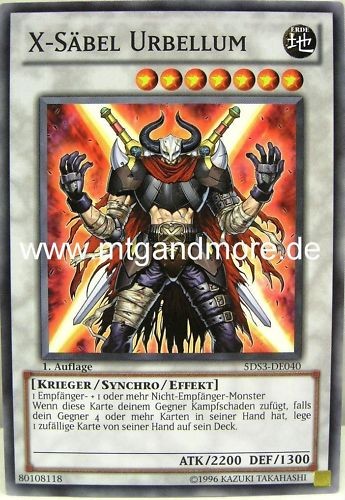 1x sciabola x - yu-gi-oh,