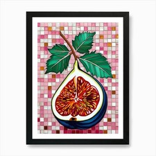 Fig Mosaic 4 Art Print Framed