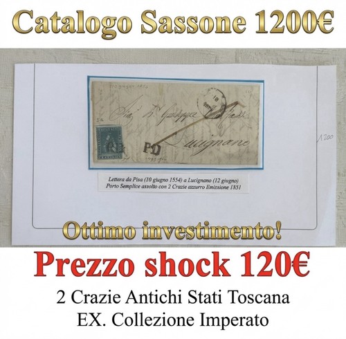Toscana 1851 lettera - 1851, pisa