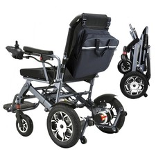 Sedia a rotelle elettrica blu