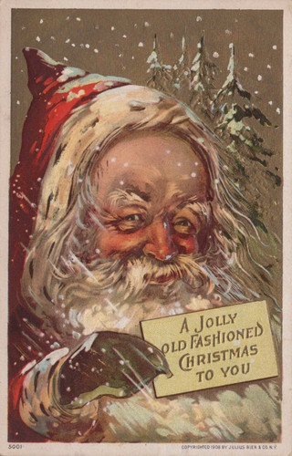 Cartolina babbo natale jolly - natale,