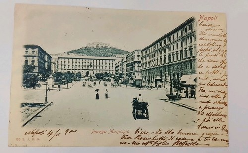 Cartolina napoli piazza - napoli,