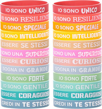 Braccialetti Silicone Con Frasi Motivazionali Italiano, Bracciali Colorati Bambi