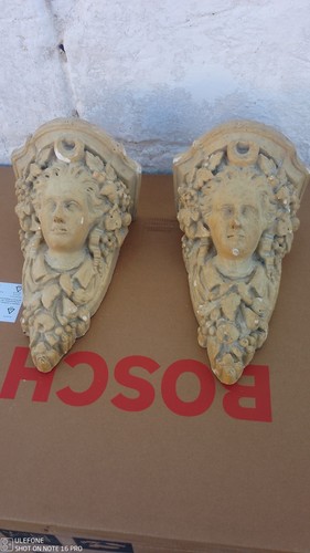 Coppia sculture antiche - sculture,
