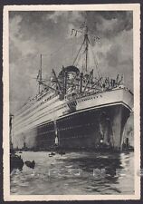 MOTONAVE VULCANIA 01 COSULICH - NAVE MARINA NAVIGAZIONE SHIP Cartolina 1934