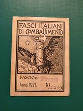Tessera Arditi Squadristi PNF