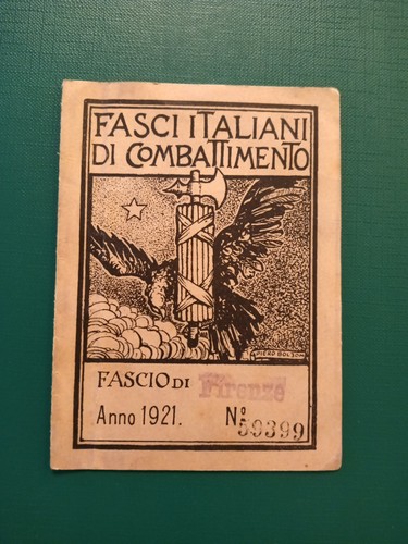 Tessera arditi squadristi pnf - tessera,