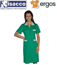 Isacco Camice POSITANO Lungo Manica Corta Donna Divisa Medico Estetista Servizi