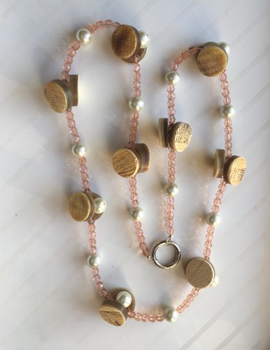 Collana bottoni corno - collana, in