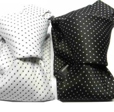 Cravatta nera a pois bianchi necktie bianca white a pois neri black punkts point
