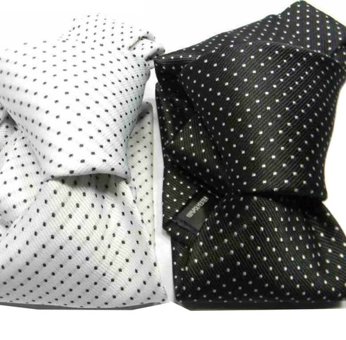 Cravatta nera pois - cravatta,