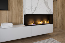 Camino bioetanolo 130 x36x15 da incasso ORIZON aperto Sinistra con difetti bordo