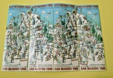 Stock Francobolli n°8 pz SAN MARINO Campionato del Mondo Sci Alpino Sestriere 