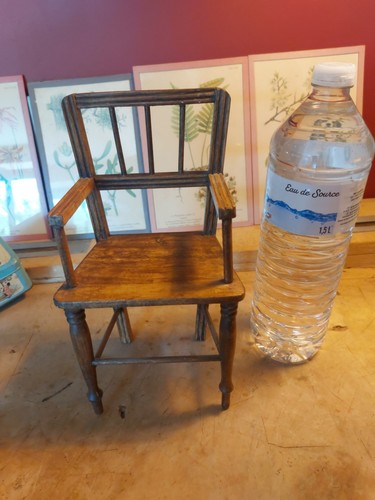 Sedia bambola vintage legno - sedia,