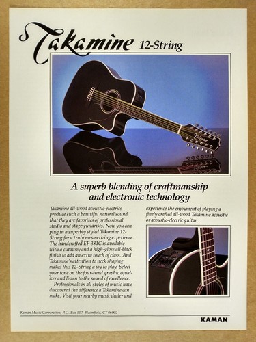 Pubblicità takamine 381c - takamine, ef-381c