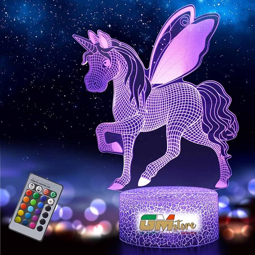 Lampada led unicorno luce - led, 3d