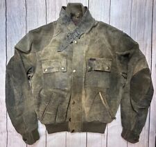 Giacca jacket vintage vera pelle marrone xl chiodo