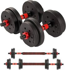 SET 2 MANUBRI MANUBRIO PALESTRA 10KG PESI SPORT FITNESS 5 KG BODY BUILDING gomma