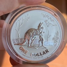 AUSTRALIA 1 ONCIA OZ 2007 ROLF HARRIS CANGURO ARGENTO SILVER PURO 999 UNC