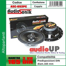 ALTOPARLANTI AUTO 165 MM 2 VIE 120 WATT. COPPIA COASSIALI IN POLICARBONATO