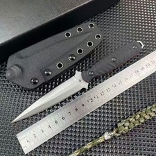 Coltello da caccia pugnale tattico manico G10 lama M390 doppio bordo 8'' nuovo VTH44