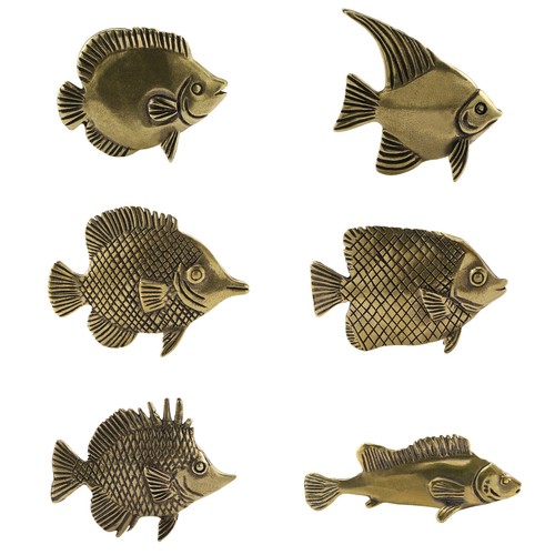 Statua pesce ottone ornamento - statua,