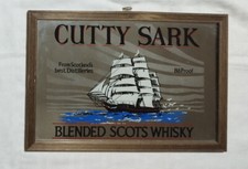 QUADRO A SPECCHIO PUBBLICITARIO CUTTY SARK BLENDED SCOTS WHISKY PUB BAR