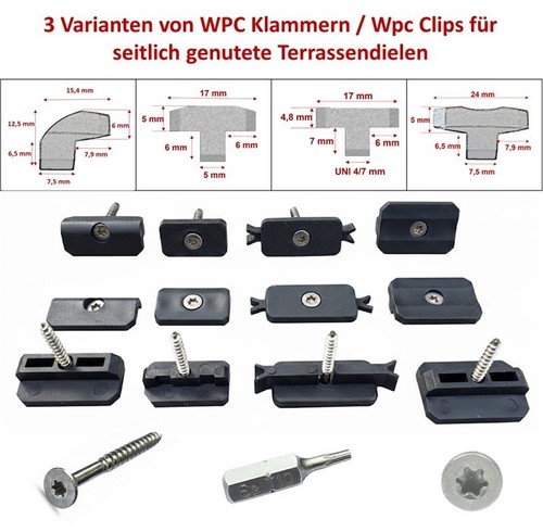 Wpc clip staffe - di, fissaggio
