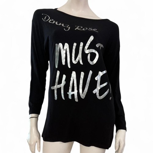 Denny rose maglia nera stampa - denny,