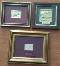 LOTTO 3 QUADRETTI  DIPINTI SU LASTRA ORO 22 KT  VINTAGE ED INCORNICIATI-MOLFETTA