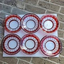 6 antichi piatti in vetro