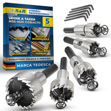 Set of 5 HSS Metal Cup Saws