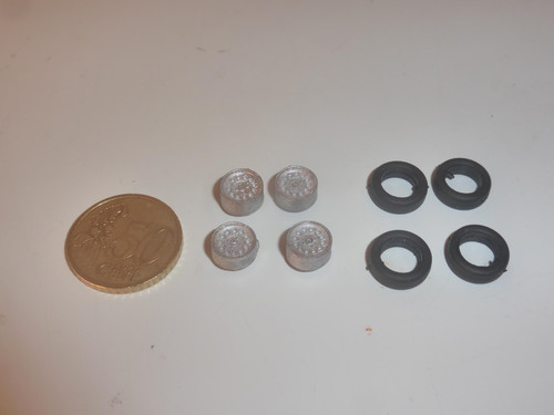 White metal wheels - 1:43,