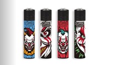 Accendini CLIPPER LARGE LOVELY JOKER- 4 pezzi serie completa
