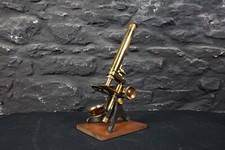 Antique Brass Microscope in