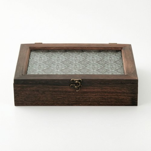 Scatola legno con - scatola, coperchio