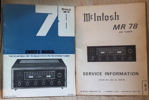 Mcintosh mr78 manuale uso e - mcintosh, d'uso