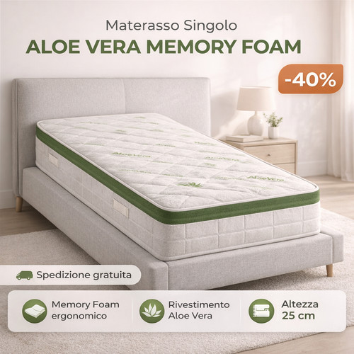 Materasso singolo aloe - materasso, vera