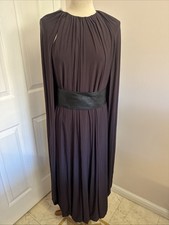 Abito smanicato midi marrone