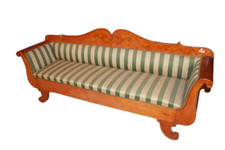 Divano Nord Europa stile Biedermeier del 1800 in legno di betulla