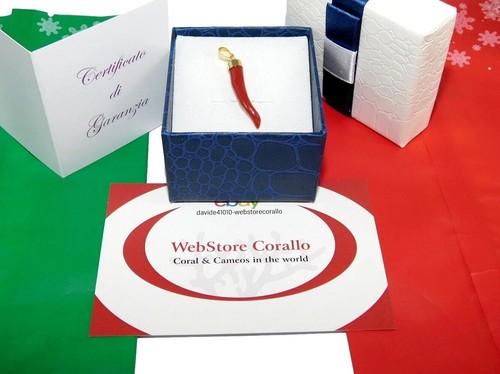 Amuleto corno corallo - corno,
