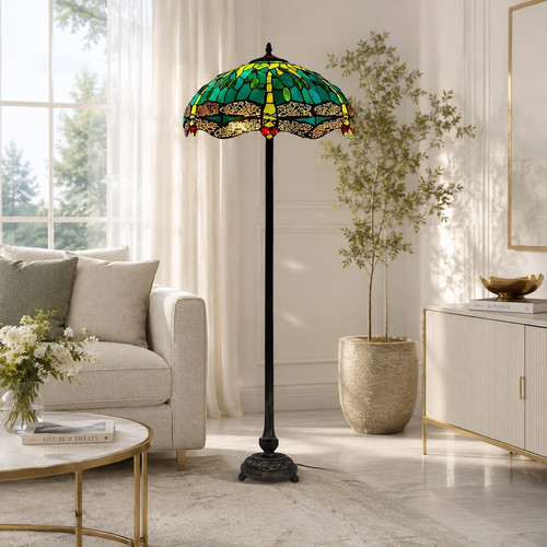 Lampada terra verde tiffany - lampada,